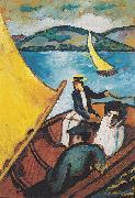 August Macke Segelboot auf dem Tegernsee Germany oil painting artist
